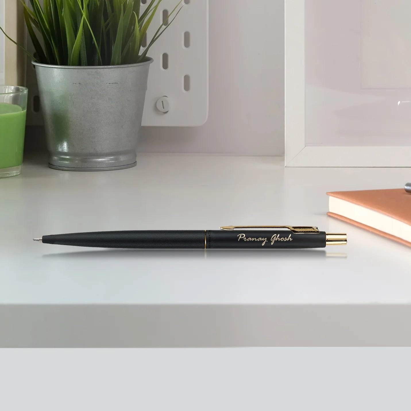 Premium-Quality Black Parker Pen & Notebook Combo Gift Set Img 3